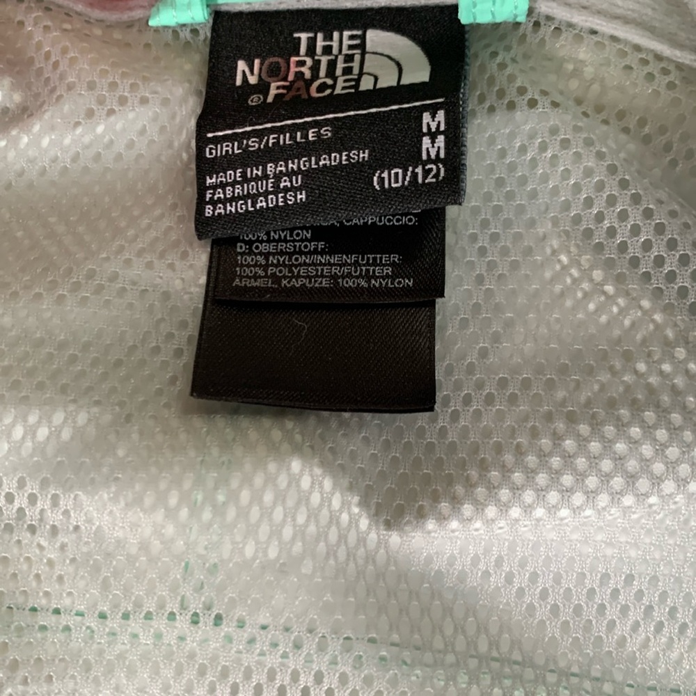 Northface windbreaker, mint green, girls 10-12. - Picture 2 of 14